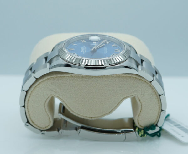 BRAND NEW Rolex 126334 DATEJUST 41 FLUTED BEZEL BLUE ROMAN DIAL OYSTER 2024 FULL SET - Image 4