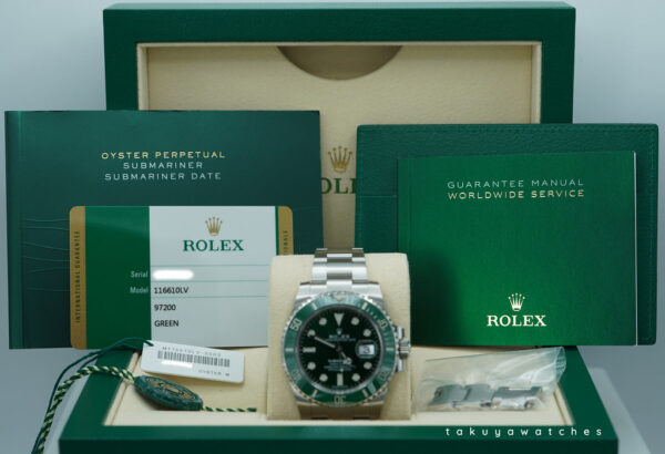 Rolex 116610LV SUBMARINER HULK GREEN DIAL GREEN BEZEL 2020 FULL SET - Image 2