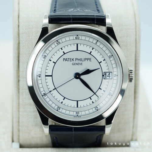 Patek PHILIPPE 5296G CALATRAVA WHITE GOLD SILVER SECTOR DIAL 2019 FULL SET