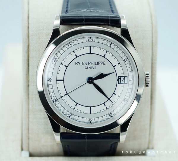 Patek PHILIPPE 5296G CALATRAVA WHITE GOLD SILVER SECTOR DIAL 2019 FULL SET