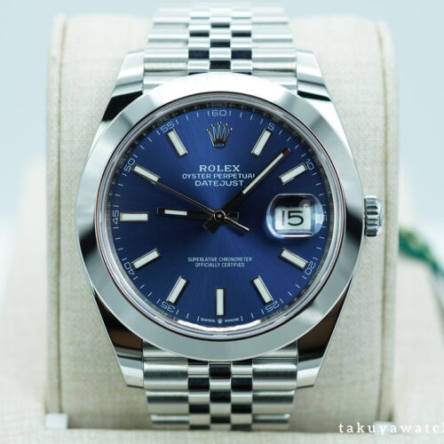 BRAND NEW Rolex 126300 DATEJUST 41 BLUE STICK DIAL JUBILEE BAND 2025 FULL SET