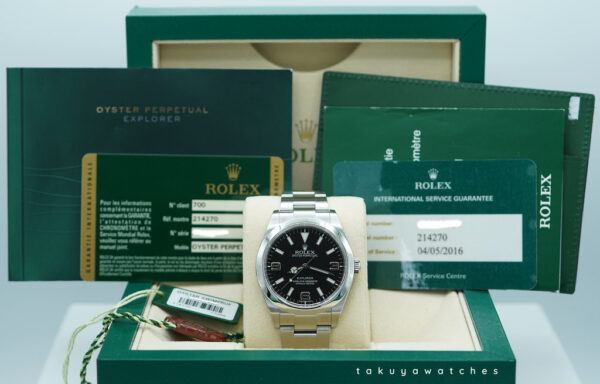 Rolex 214270 EXPLORER STAINLESS STEEL MARK 1 DIAL 39MM DISCONTINUED BOX & PAPER - Image 2