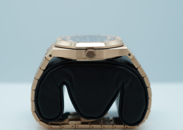Audemars PIGUET ROYAL OAK 15500OR ROSE GOLD BLACK DIAL BRACELET 41MM FULL SET - Image 3