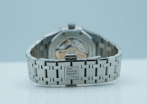 Audemars PIGUET ROYAL OAK 77351ST DIAMOND BEZEL BLUE-GREY DIAL 34MM FULL SET - Image 7