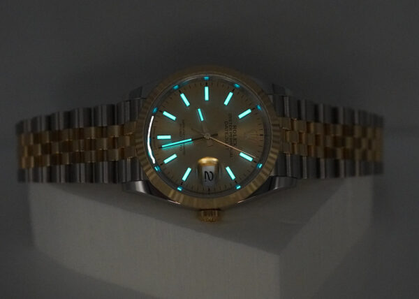 Rolex 126233 DATEJUST 36 YELLOW GOLD STEEL CHAMPAGNE DIAL JUBILEE BAND FULL SET - Image 11