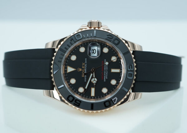 Rolex 126655 YACHTMASTER EVEROSE GOLD OYSTERFLEX 40MM 2021 WARRANTY FULL SET - Image 10