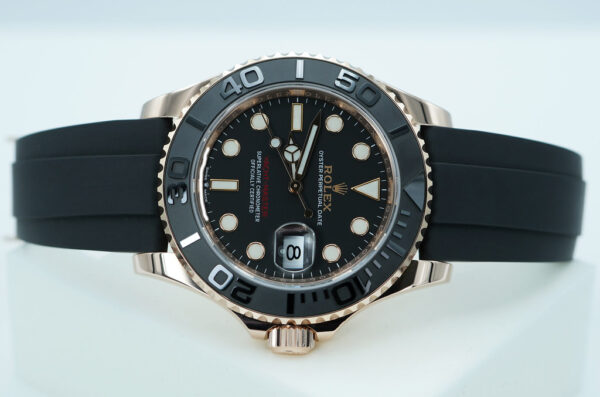 Rolex 126655 YACHTMASTER EVEROSE GOLD OYSTERFLEX 40MM 2021 WARRANTY FULL SET - Image 9