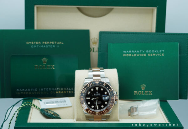 Rolex 126711CHNR GMT MASTER II ROOTBEER 18K ROSE GOLD STEEL 2022 WARRANTY FULL SET - Image 2