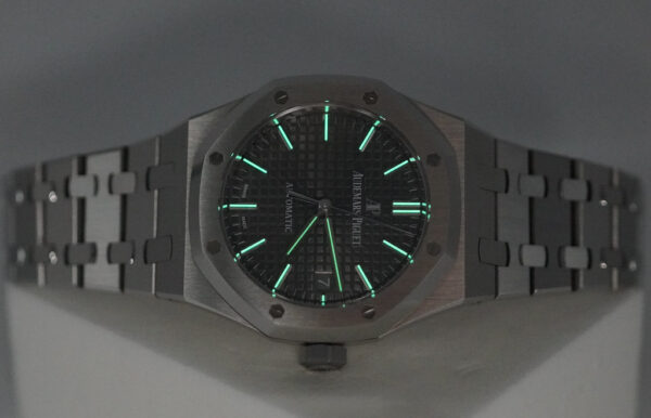 Audemars PIGUET ROYAL OAK STAINLESS STEEL 15450ST GREY DIAL 37MM WARRANTY FULL SET - Image 11