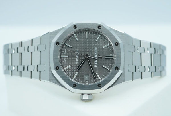 Audemars PIGUET ROYAL OAK STAINLESS STEEL 15450ST GREY DIAL 37MM WARRANTY FULL SET - Image 9