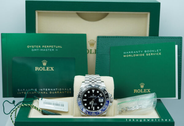 Rolex 126710BLNR GMT MASTER 2 BLACK BLUE BEZEL JUBILEE BAND 2023 FULL SET - Image 2