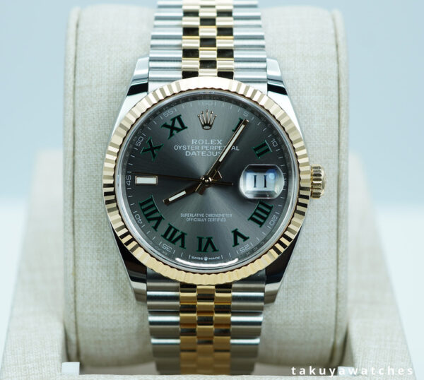 Rolex 126233 DATEJUST 36 YELLOW GOLD STEEL WIMBLEDON DIAL JUBILEE BAND 2025 FULL SET