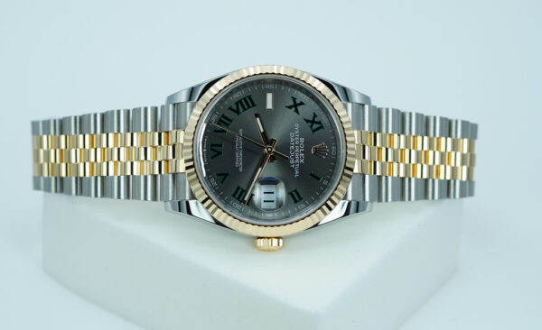 Rolex 126233 DATEJUST 36 YELLOW GOLD STEEL WIMBLEDON DIAL JUBILEE BAND 2025 FULL SET - Image 9