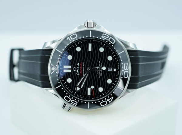 BRAND NEW Omega SEAMASTER DIVER 300M BLACK WAVE DIAL BLACK BEZEL 2025 FULL SET - Image 10
