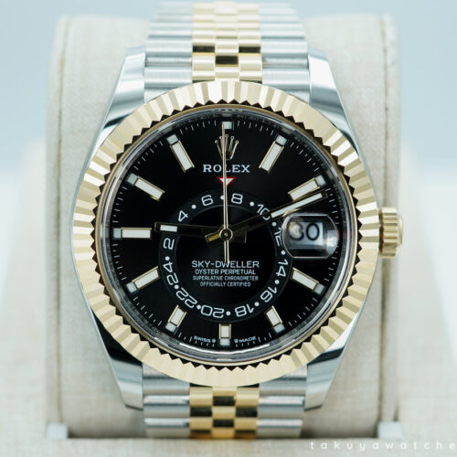 Rolex 336933 SKY-DWELLER YELLOW GOLD STEEL BLACK DIAL JUBILEE BAND 2024 FULL SET