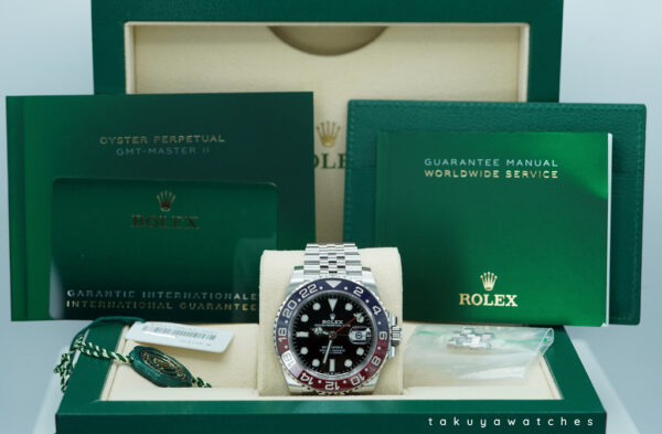 Rolex 126710BLRO PEPSI GMT MASTER 2 RED BLUE JUBILEE BAND WARRANTY FULL SET - Image 2