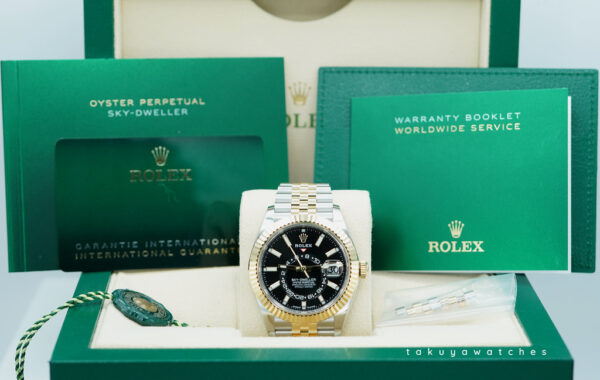 Rolex 336933 SKY-DWELLER YELLOW GOLD STEEL BLACK DIAL JUBILEE BAND 2024 FULL SET - Image 2