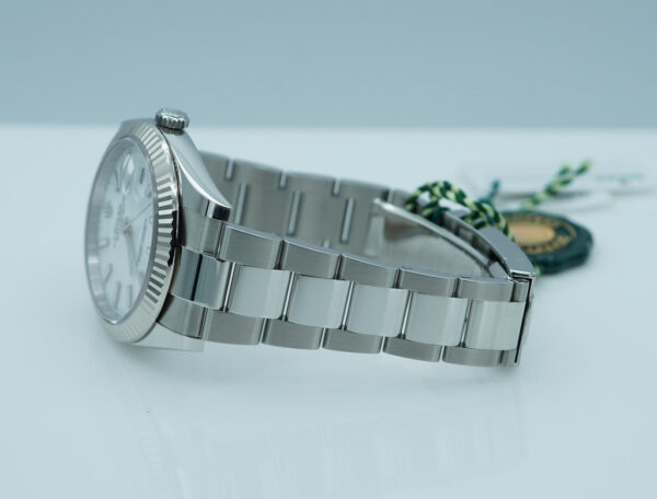 BRAND NEW Rolex 126334 DATEJUST 41 FLUTED BEZEL WHITE STICK DIAL OYSTER 2025 FULL SET - Image 5
