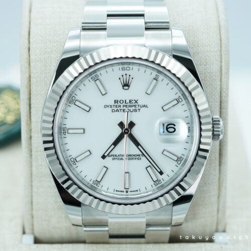 BRAND NEW Rolex 126334 DATEJUST 41 FLUTED BEZEL WHITE STICK DIAL OYSTER 2025 FULL SET
