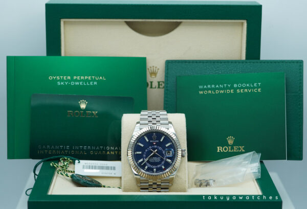 Rolex 326934 SKY-DWELLER BLUE DIAL JUBILEE BAND 2023 WARRANTY FULL SET - Image 2