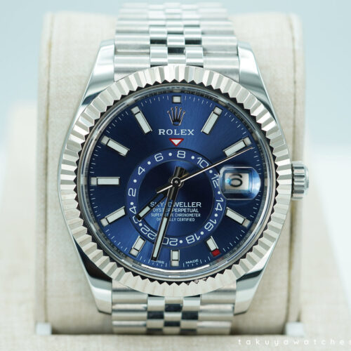 Rolex 326934 SKY-DWELLER BLUE DIAL JUBILEE BAND 2023 WARRANTY FULL SET