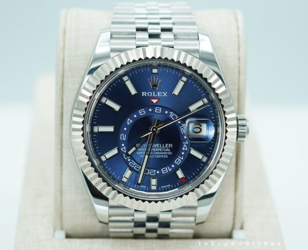 Rolex 326934 SKY-DWELLER BLUE DIAL JUBILEE BAND 2023 WARRANTY FULL SET