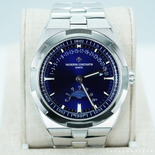 Vacheron CONSTANTIN OVERSEAS 4000V MOONPHASE RETROGRADE DATE BLUE DIAL 2024 WARRANTY FULL SET