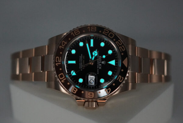 Rolex 126715CHNR GMT MASTER II 18K ROSE GOLD ROOTBEER CERAMIC 2021 WARRANTY FULL SET - Image 11