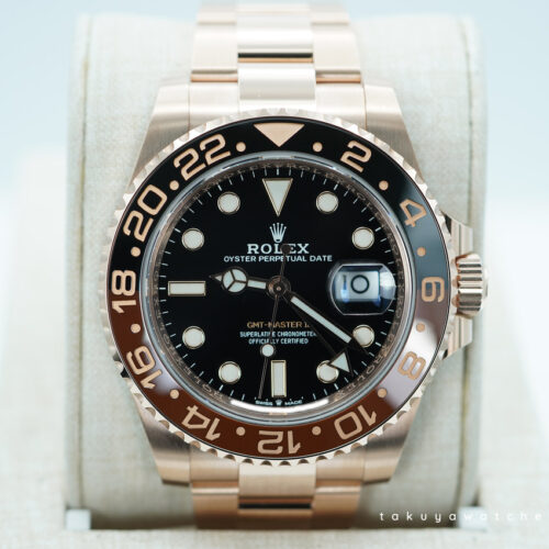 Rolex 126715CHNR GMT MASTER II 18K ROSE GOLD ROOTBEER CERAMIC 2021 WARRANTY FULL SET