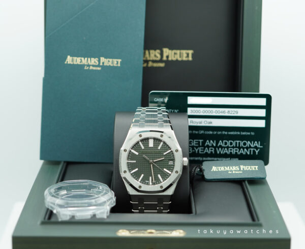BRAND NEW Audemars PIGUET ROYAL OAK 15510ST STAINLESS STEEL GREEN DIAL 2025 FULL SET - Image 2