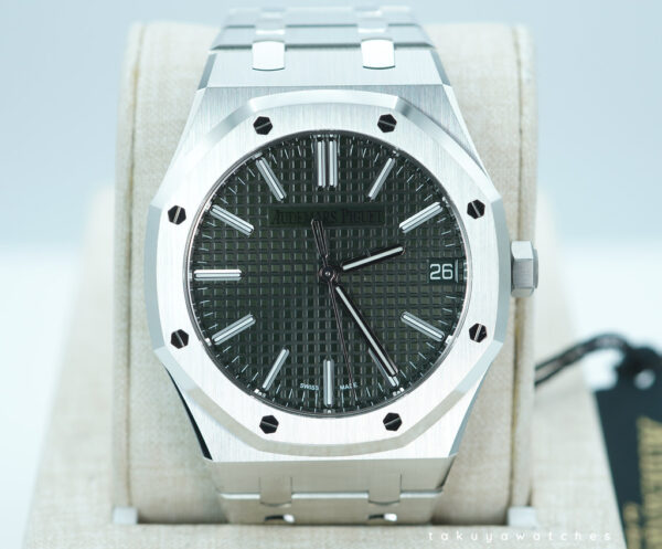BRAND NEW Audemars PIGUET ROYAL OAK 15510ST STAINLESS STEEL GREEN DIAL 2025 FULL SET