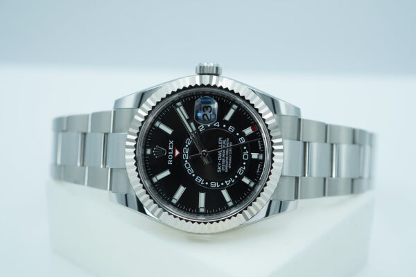 Rolex 326934 SKY-DWELLER BLACK DIAL OYSTER BAND 2021 WARRANTY FULL SET - Image 10