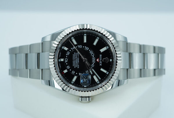 Rolex 326934 SKY-DWELLER BLACK DIAL OYSTER BAND 2021 WARRANTY FULL SET - Image 9