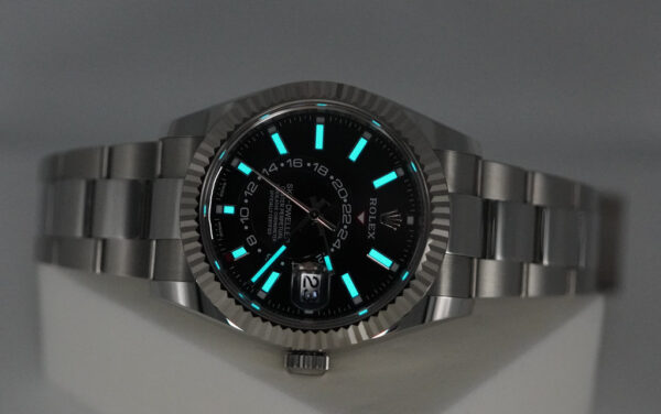 Rolex 326934 SKY-DWELLER BLACK DIAL OYSTER BAND 2021 WARRANTY FULL SET - Image 11