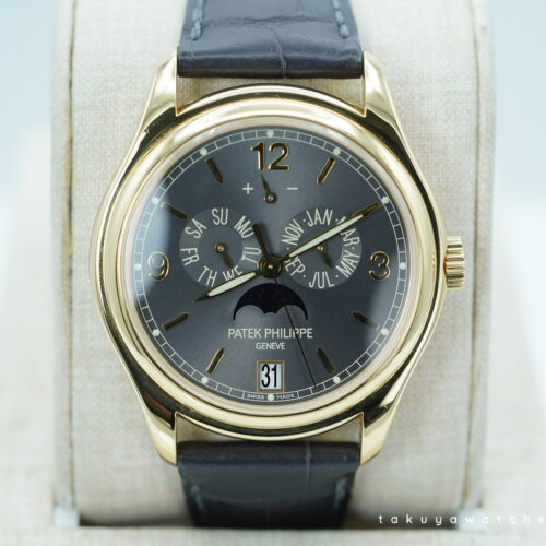 Patek PHILIPPE 5146J ANNUAL CALENDAR 18K YELLOW GOLD GREY DIAL SERVICED 2022 FULL SET