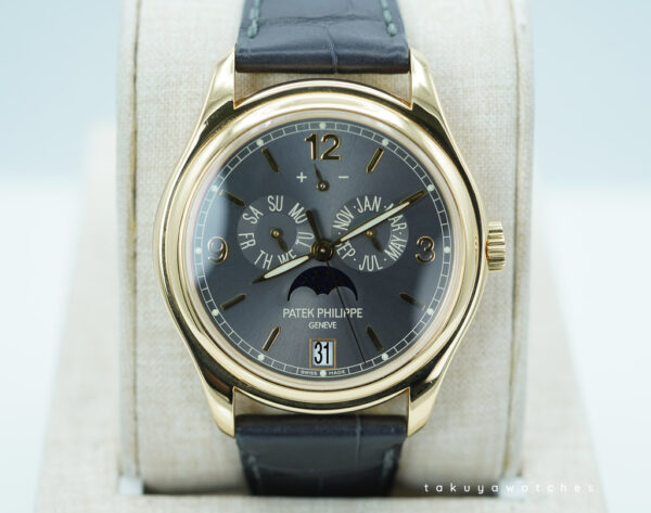 Patek PHILIPPE 5146J ANNUAL CALENDAR 18K YELLOW GOLD GREY DIAL SERVICED 2022 FULL SET