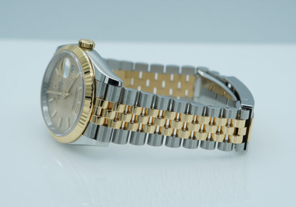 Rolex 126233 DATEJUST 36 18K GOLD STEEL GOLDEN MOTIF DIAL JUBILEE BAND FULL SET - Image 5