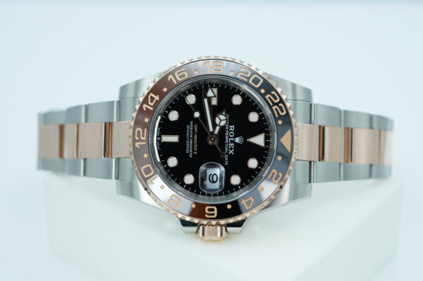 Rolex 126711CHNR GMT MASTER II ROOTBEER ROSE GOLD STEEL 2023 WARRANTY FULL SET - Image 9
