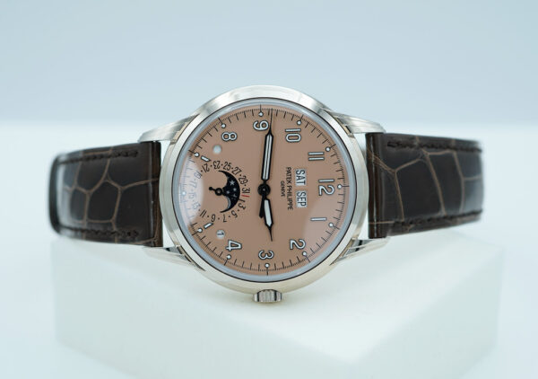 Patek PHILIPPE 5320G PERPETUAL CALENDAR 18K WHITE GOLD SALMON DIAL FULL SET - Image 9