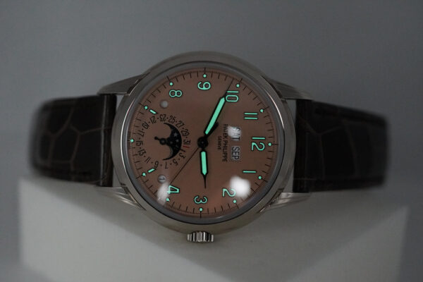 Patek PHILIPPE 5320G PERPETUAL CALENDAR 18K WHITE GOLD SALMON DIAL FULL SET - Image 11