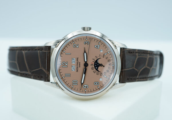Patek PHILIPPE 5320G PERPETUAL CALENDAR 18K WHITE GOLD SALMON DIAL FULL SET - Image 10