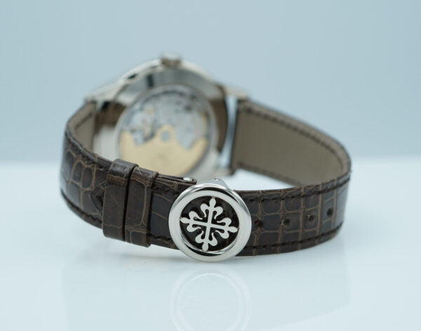 Patek PHILIPPE 5320G PERPETUAL CALENDAR 18K WHITE GOLD SALMON DIAL FULL SET - Image 7