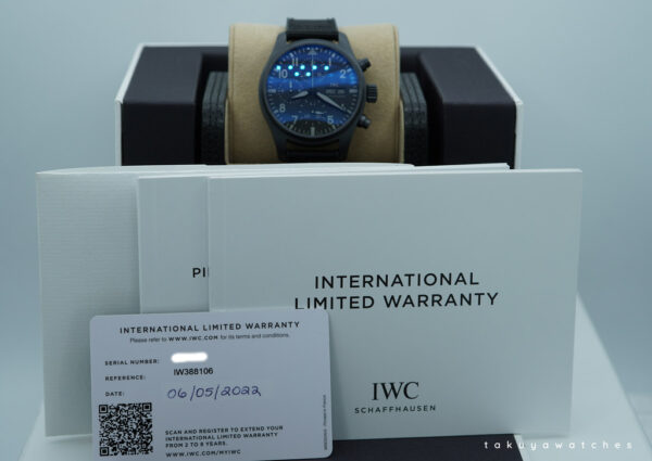 Iwc IW388106 PILOT WATCH CHRONOGRAPH TOP GUN CERATANIUM 2022 WARRANTY FULL SET - Image 2