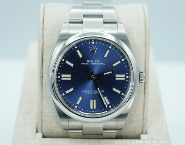 Rolex 124300 OYSTER PERPETUAL 41 BLUE DIAL 2024 WARRANTY FULL SET
