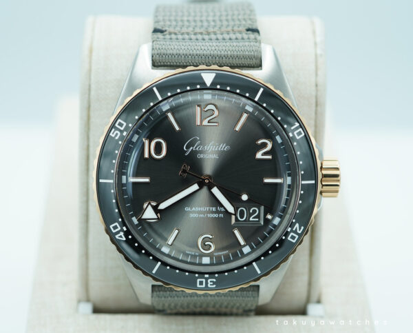 Glashutte ORIGINAL SeaQ PANORAMA DATE STEEL ROSE GOLD GREY DIAL 2022 FULL SET