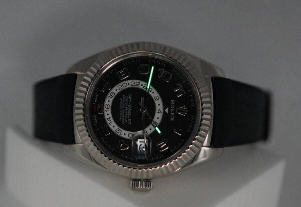 Rolex 326139 SKY-DWELLER 18K WHITE GOLD BLACK ARABIC DIAL SERVICED BOXES PAPERS - Image 11