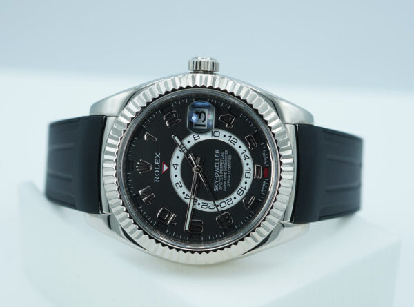Rolex 326139 SKY-DWELLER 18K WHITE GOLD BLACK ARABIC DIAL SERVICED BOXES PAPERS - Image 10