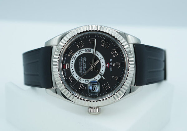 Rolex 326139 SKY-DWELLER 18K WHITE GOLD BLACK ARABIC DIAL SERVICED BOXES PAPERS - Image 9