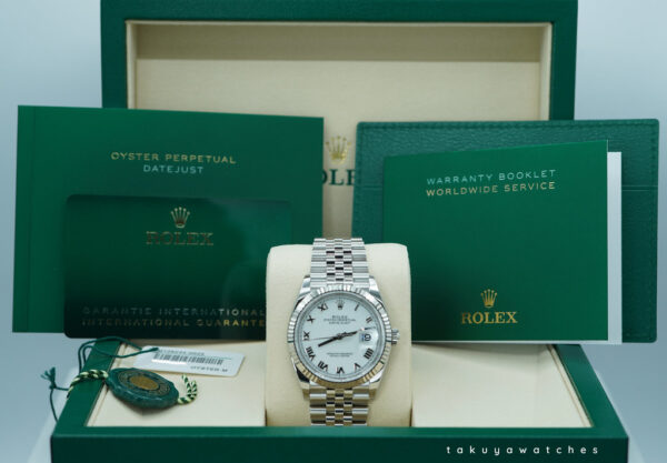 BRAND NEW Rolex 126234 DATEJUST 36 FLUTED BEZEL WHITE ROMAN DIAL 2025 FULL SET - Image 2