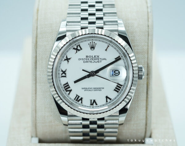 BRAND NEW Rolex 126234 DATEJUST 36 FLUTED BEZEL WHITE ROMAN DIAL 2025 FULL SET